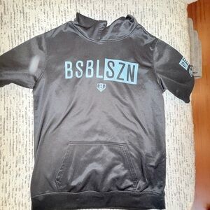 BSBLSZN Black Hoodie Shirt with Light Blue Logo